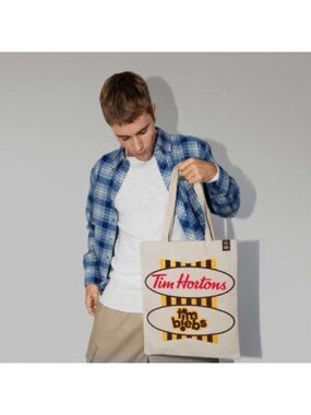 Tim Biebs Justin Bieber LIMITED EDITION Tim Hortons Collab Tote Bag - New in bag